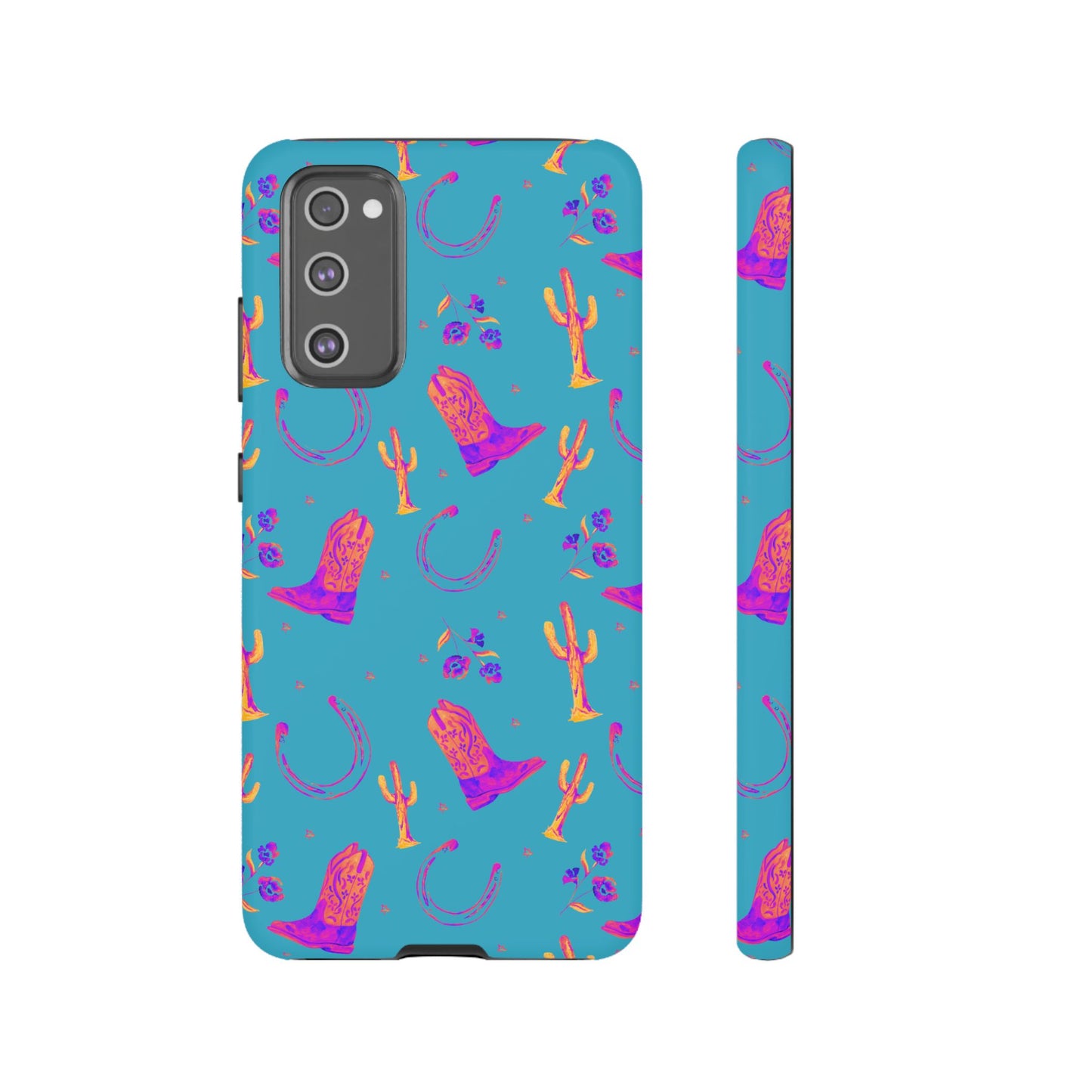 Lucky Boots in Teal Tough Phone Case