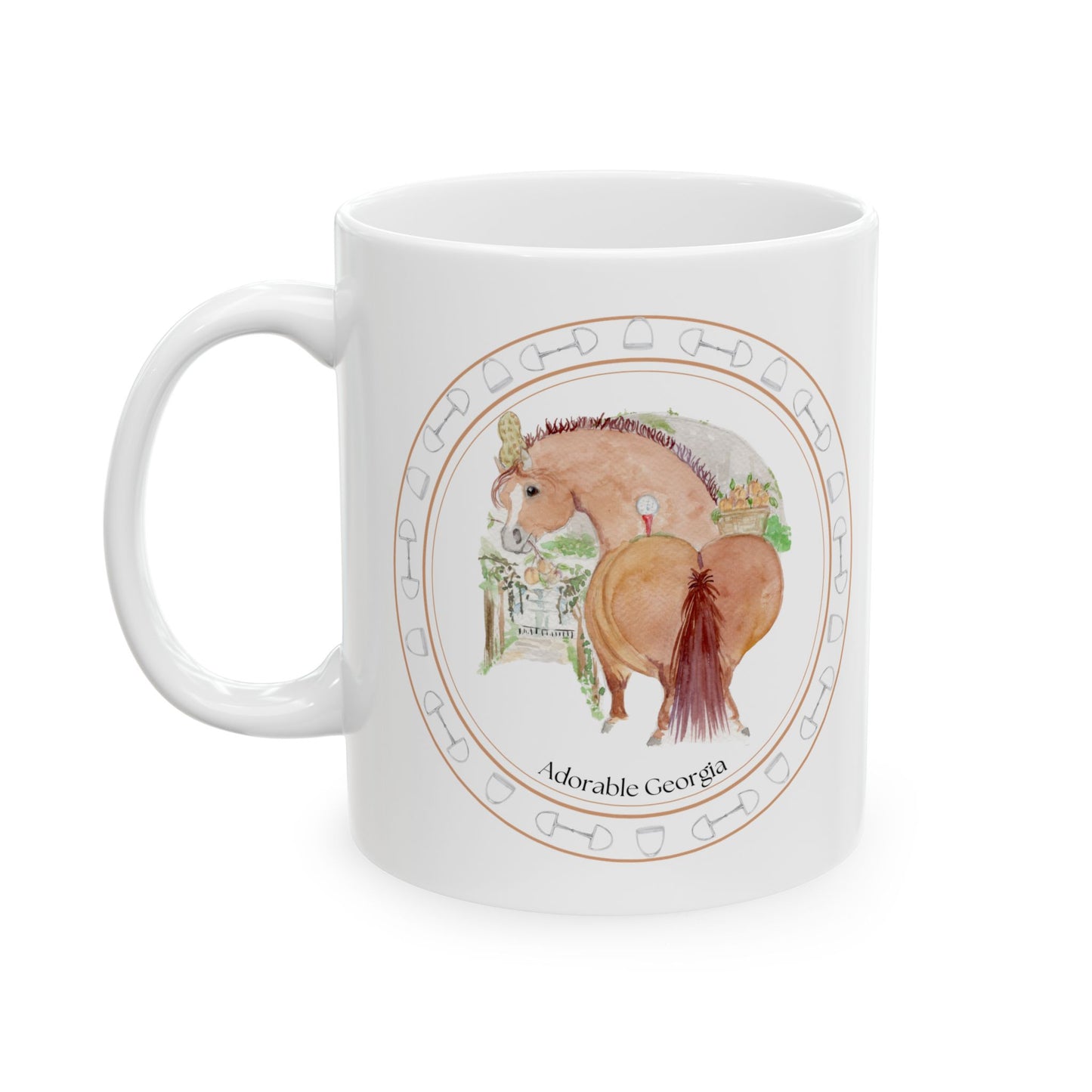 Adorable Georgia  Mug — 'She’s Got Her Peaches Picked' Ceramic Coffee Mug
