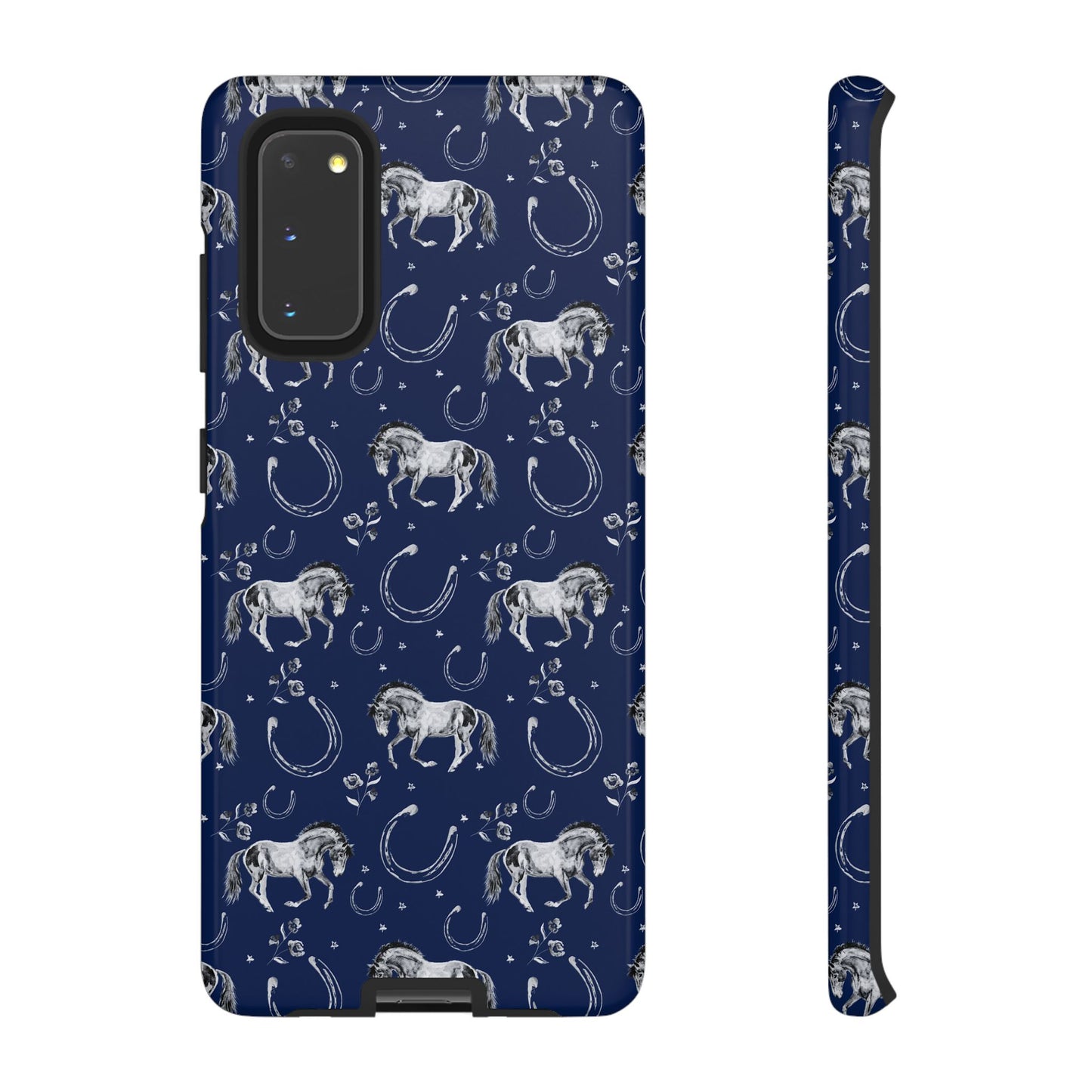 Lucky Mustang Tough Phone Case in Navy