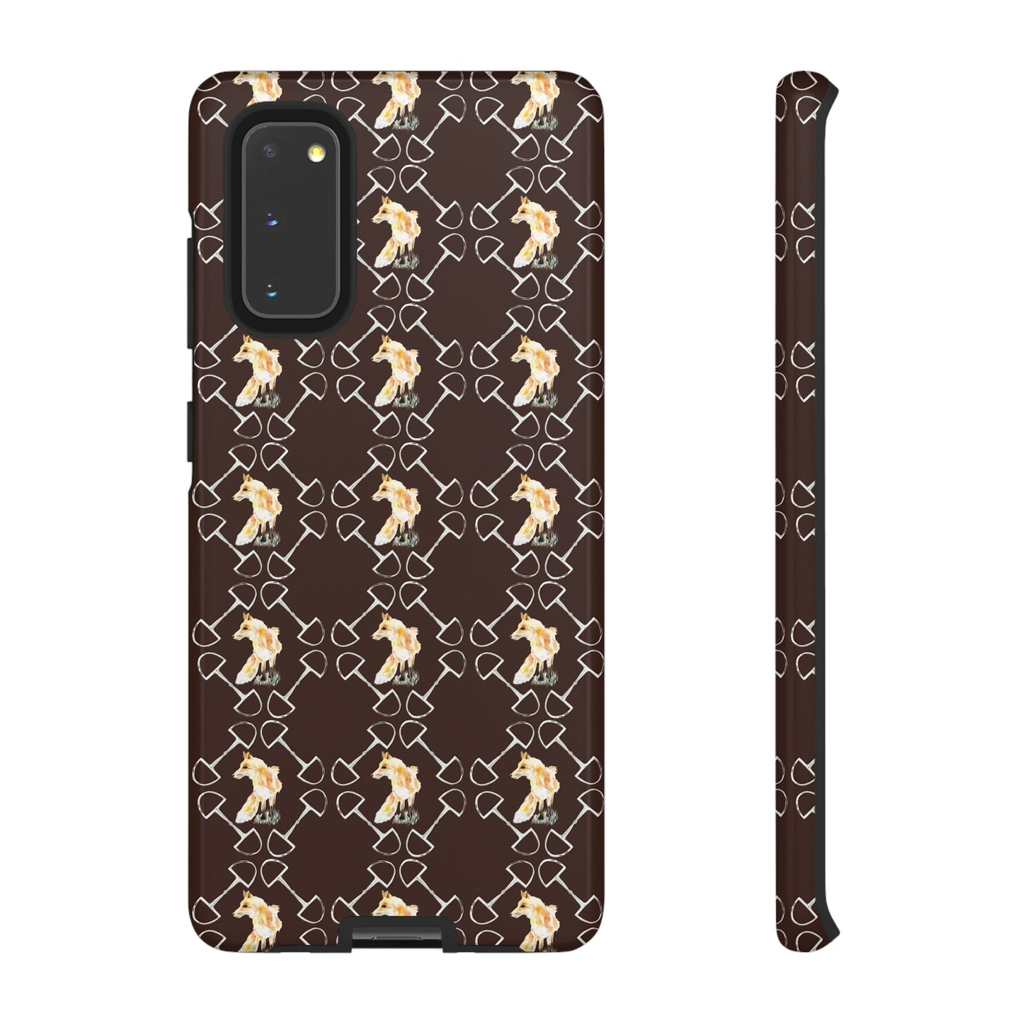 Spring Foxes and Bits in Hazelnut Tough Phone Case