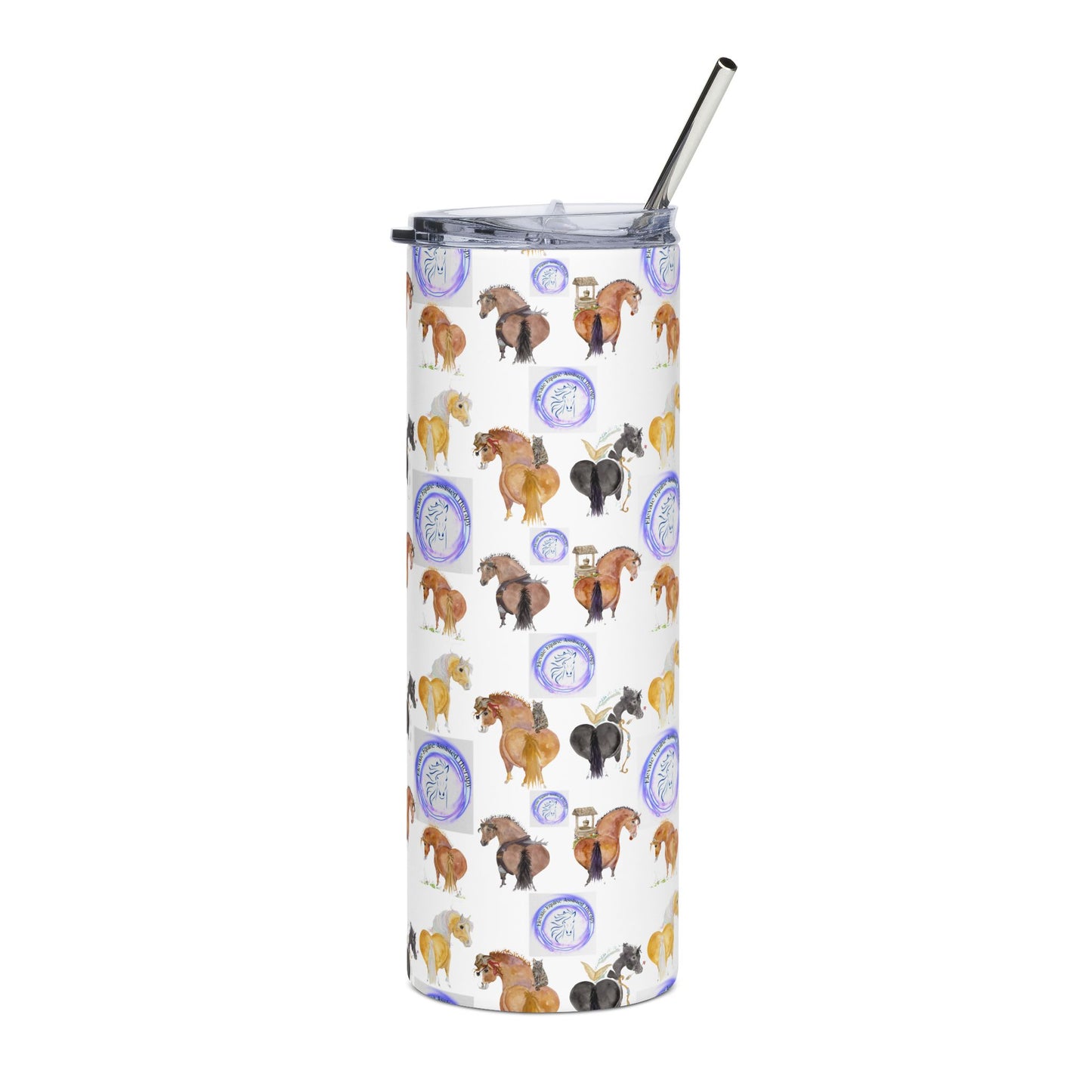 20oz Stainless Tumbler — Adorable Elevate Equine herd