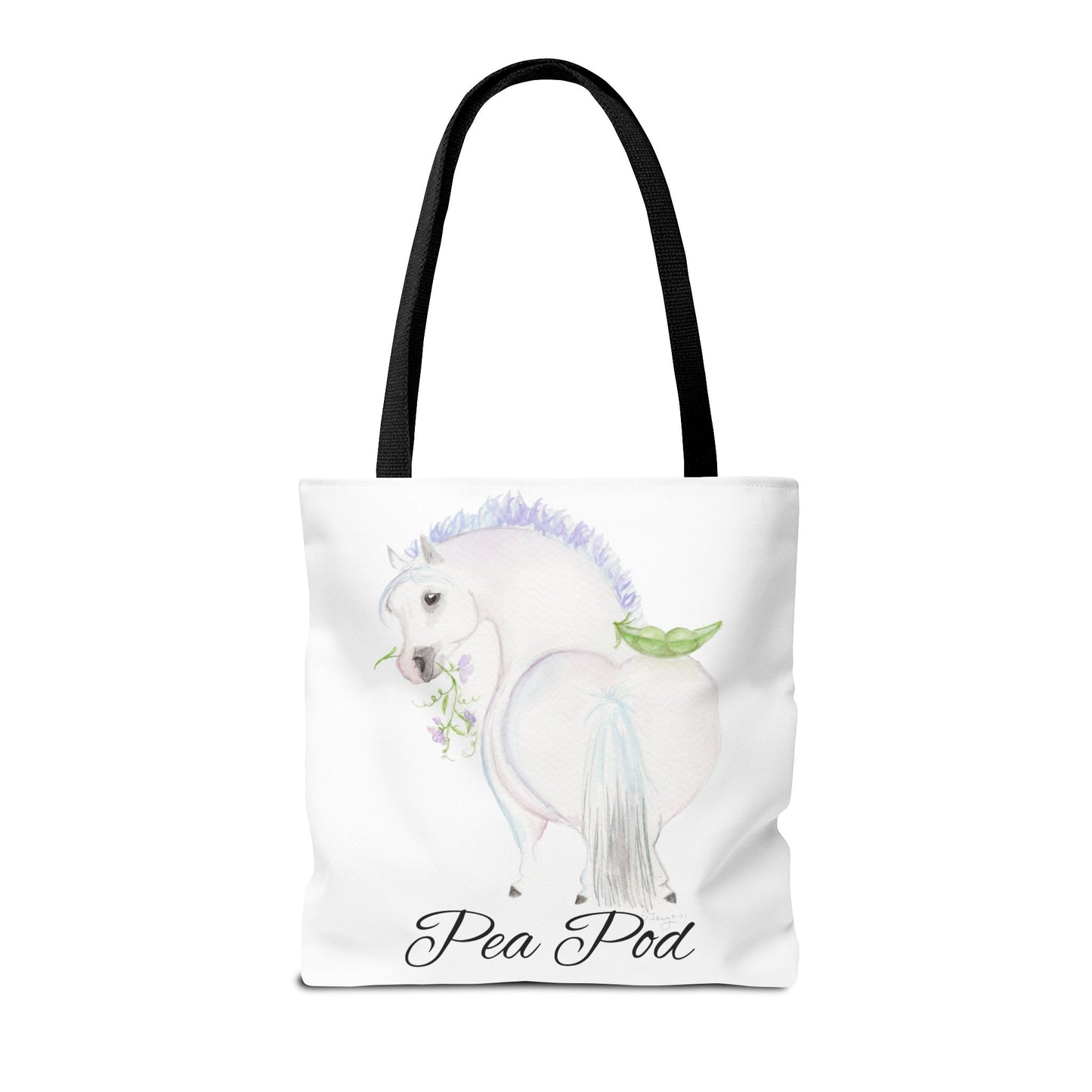 Adorable little Pea Pod Tote Bag - Whimsical Equestrian Design