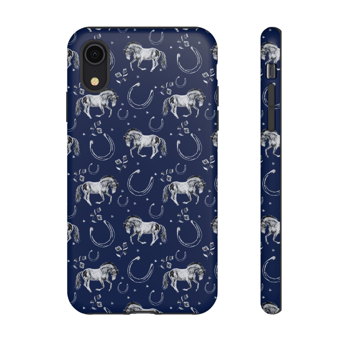 Lucky Mustang Tough Phone Case in Navy