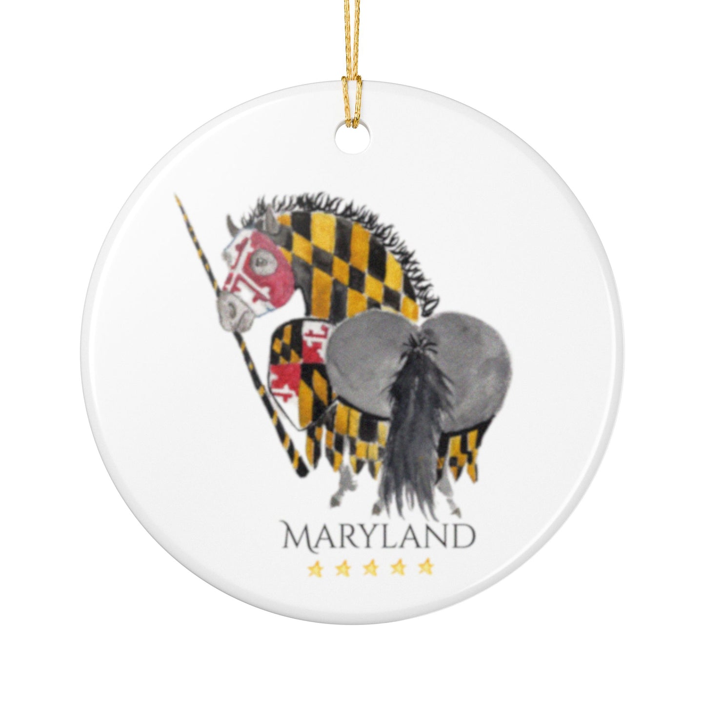 Maryland Ceramic Ornaments, Custom Holiday Decor, 2-Sided Christmas Ornament, Unique Gift, Home Decoration, Keepsake