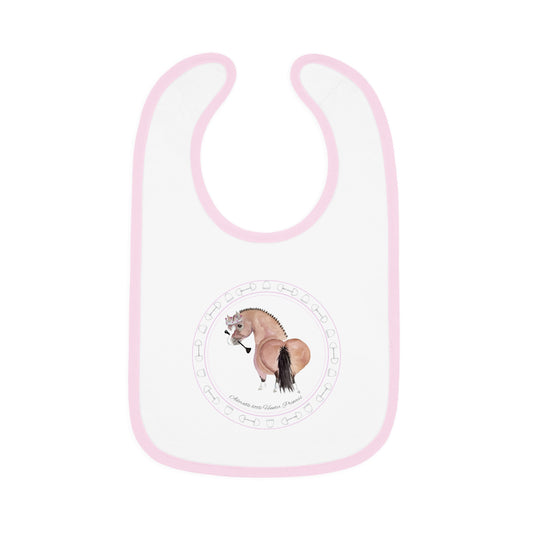 Adorable Hunter Princess Baby Bib  — Soft Contrast Trim Feeding Bib