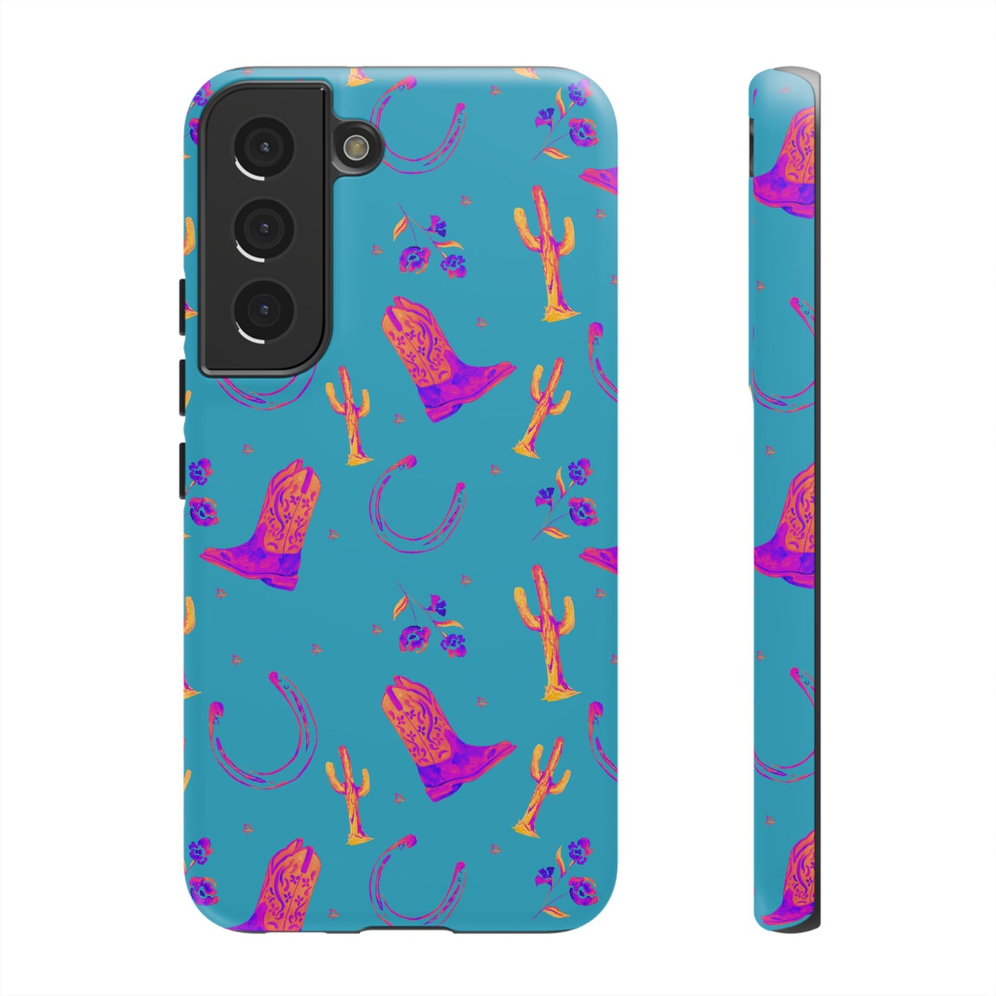 Lucky Boots in Teal Tough Phone Case