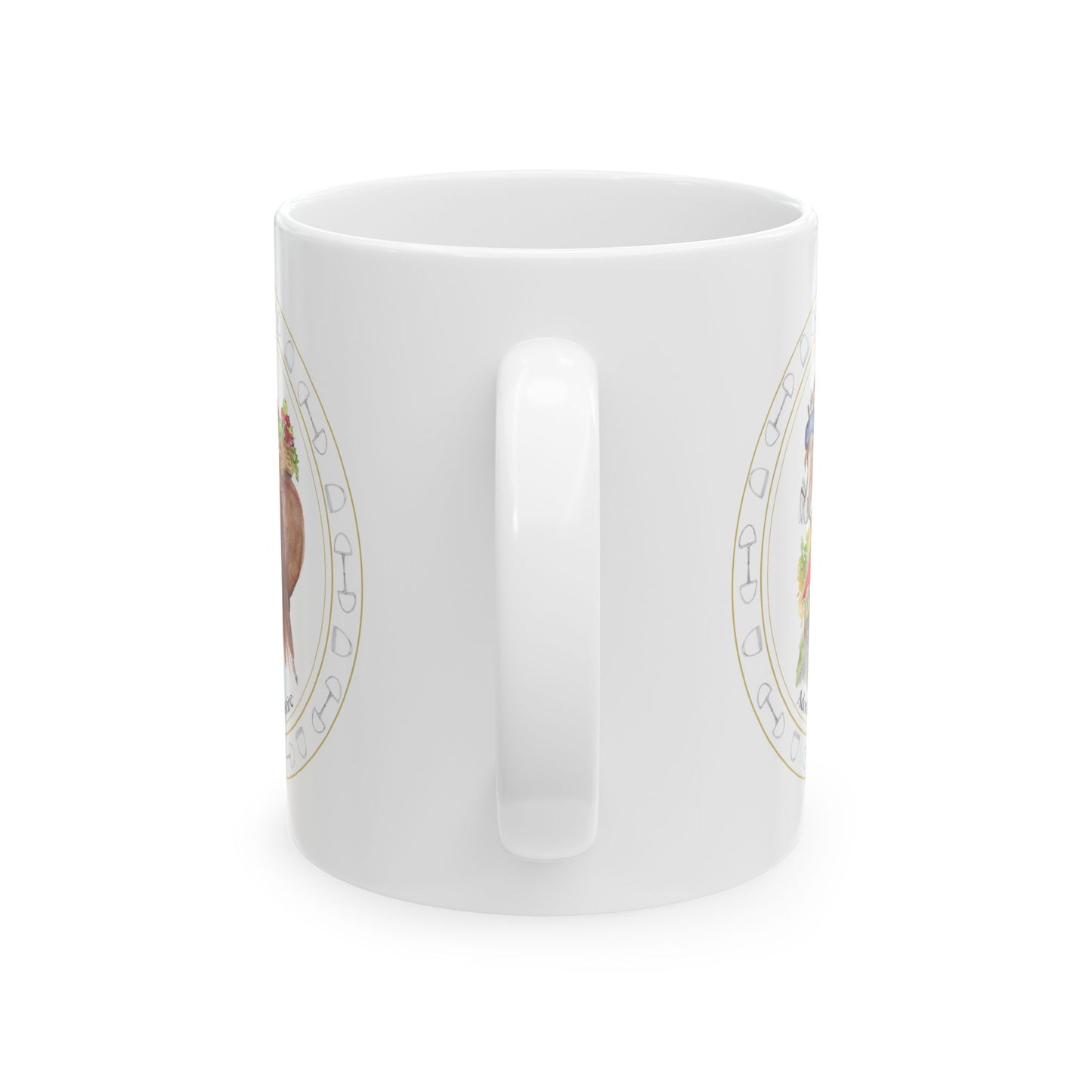 Adorable New Hampshire Ceramic Mug — 'He's Ready for the Slopes' Fall & Cider Design