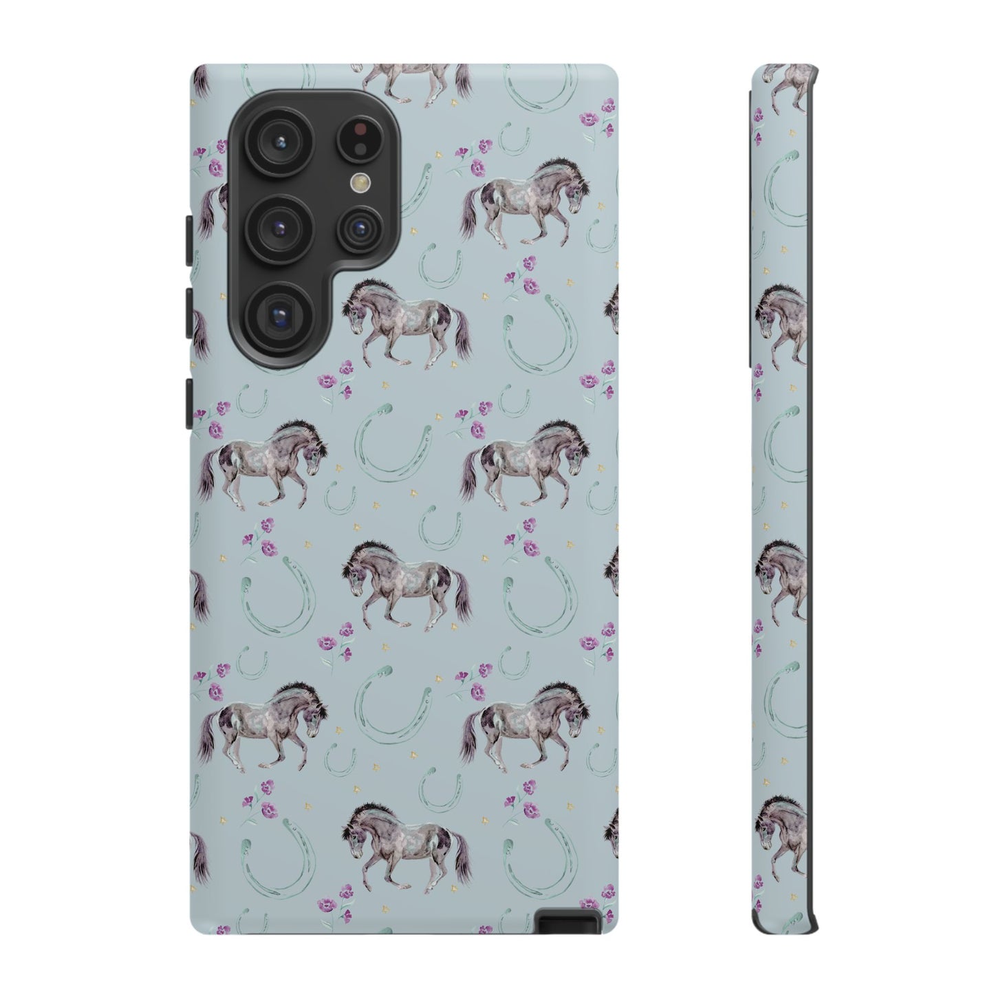 Luck Mustang Tough Phone Case - Light Blue