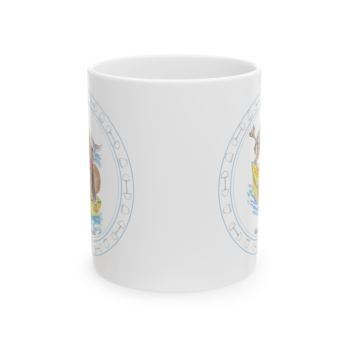 Adorable Maine Ceramic Mug — Whimsical Watercolor