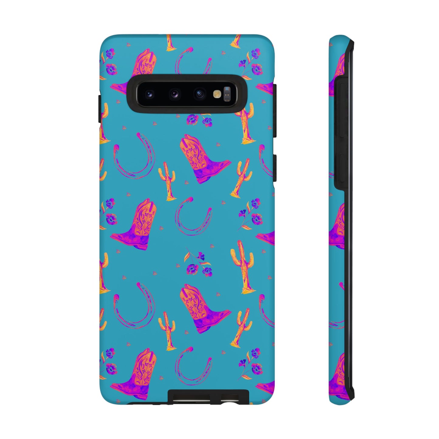 Lucky Boots in Teal Tough Phone Case