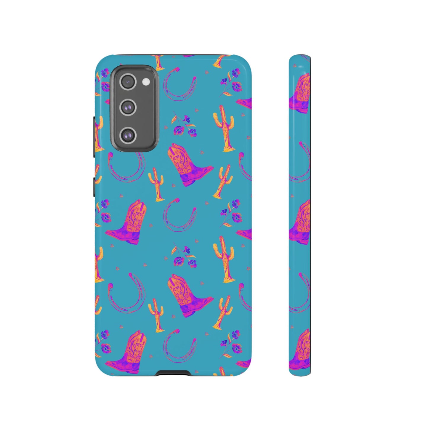 Lucky Boots in Teal Tough Phone Case