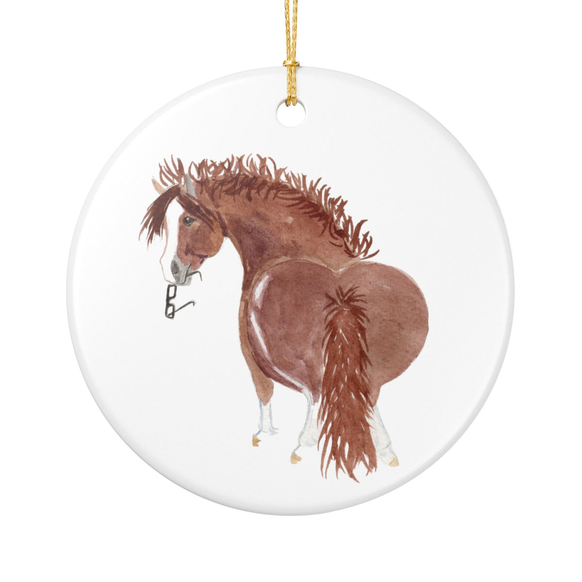 Rhiannos Legend Ceramic Ornament — Cute Black Pony Holiday Decoration