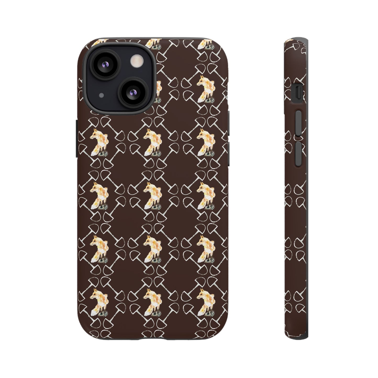 Spring Foxes and Bits in Hazelnut Tough Phone Case