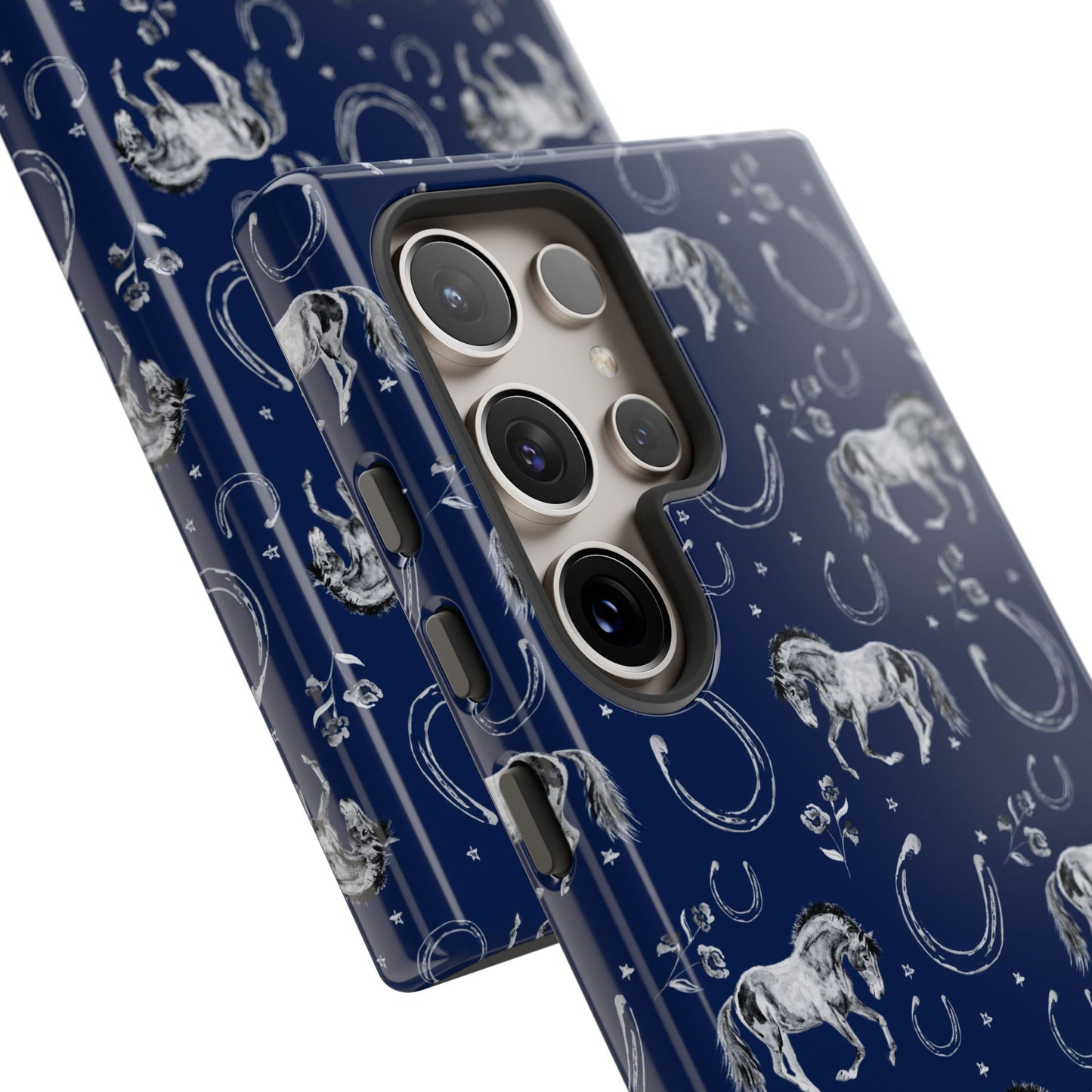 Lucky Mustang Tough Phone Case in Navy