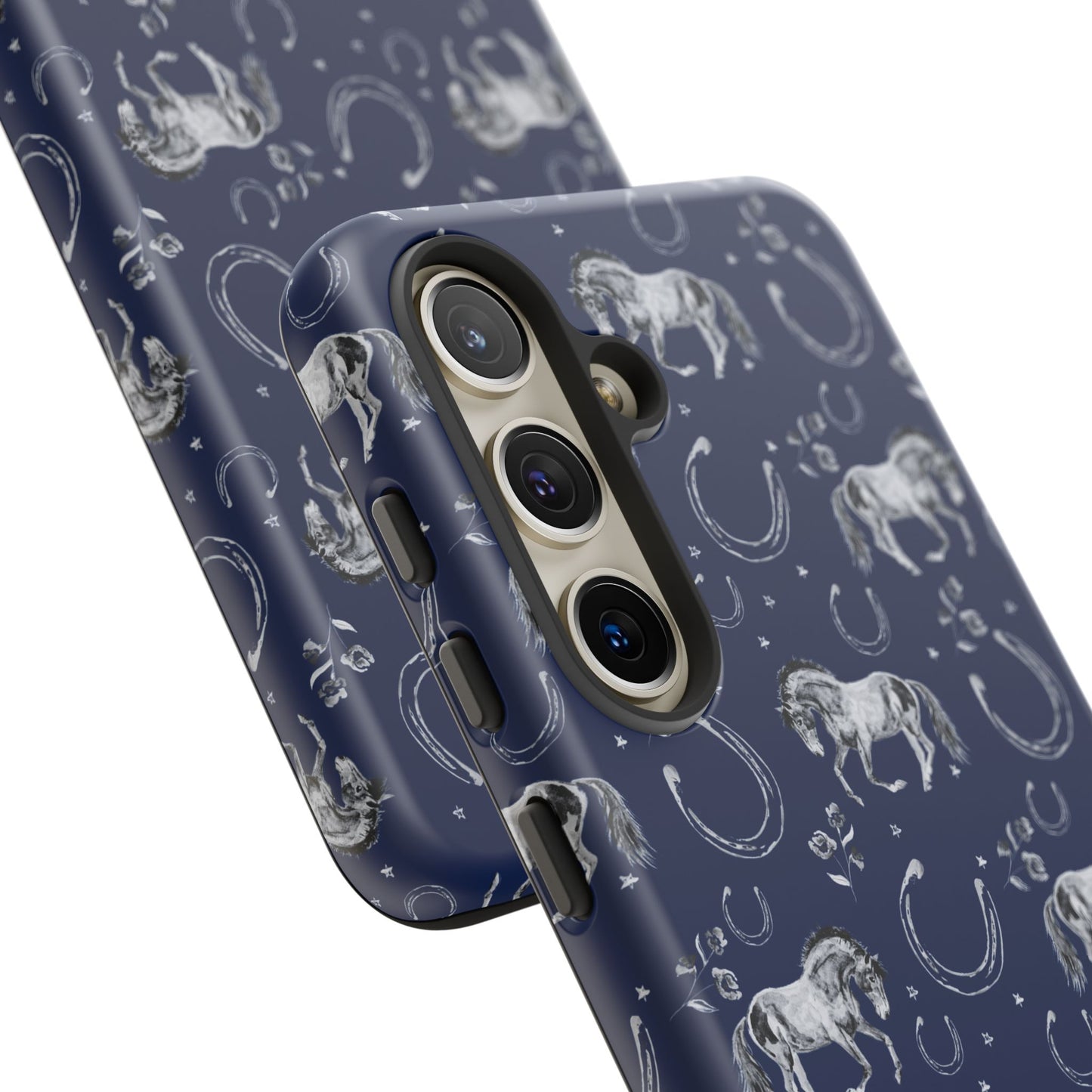 Lucky Mustang Tough Phone Case in Navy