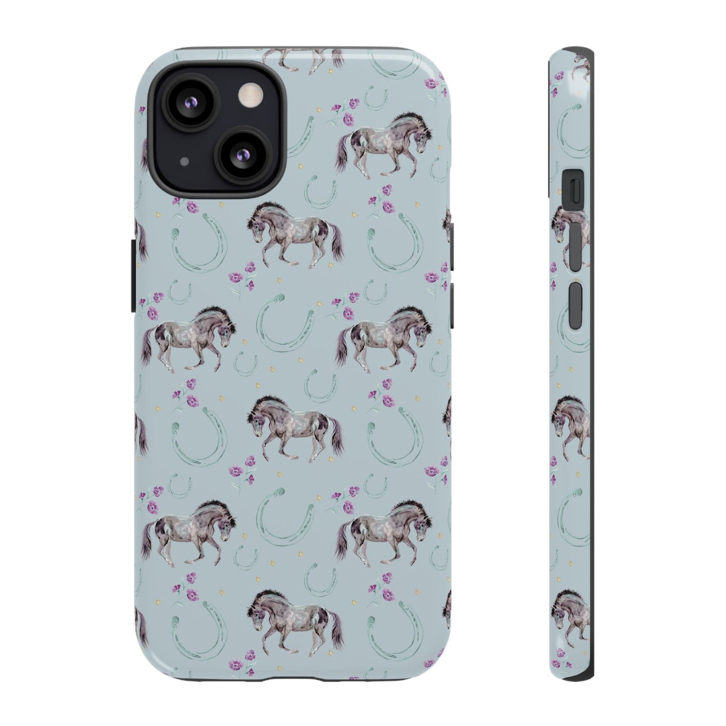 Luck Mustang Tough Phone Case - Light Blue