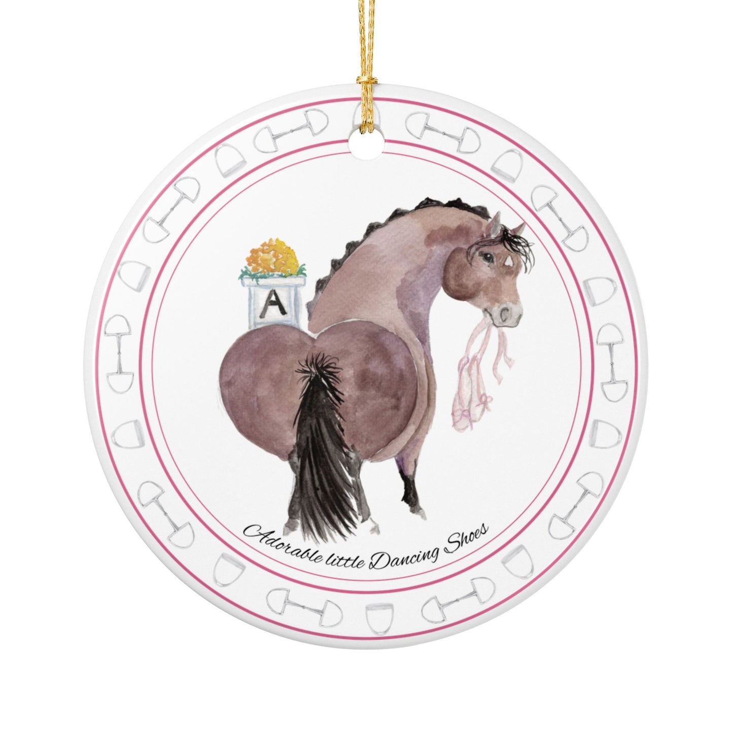 Adorable Little Dancing Shoes Ceramic Ornaments, Custom Holiday Decor, 2-Sided Christmas Ornament, Unique Gift, Home Decoration, Keepsake