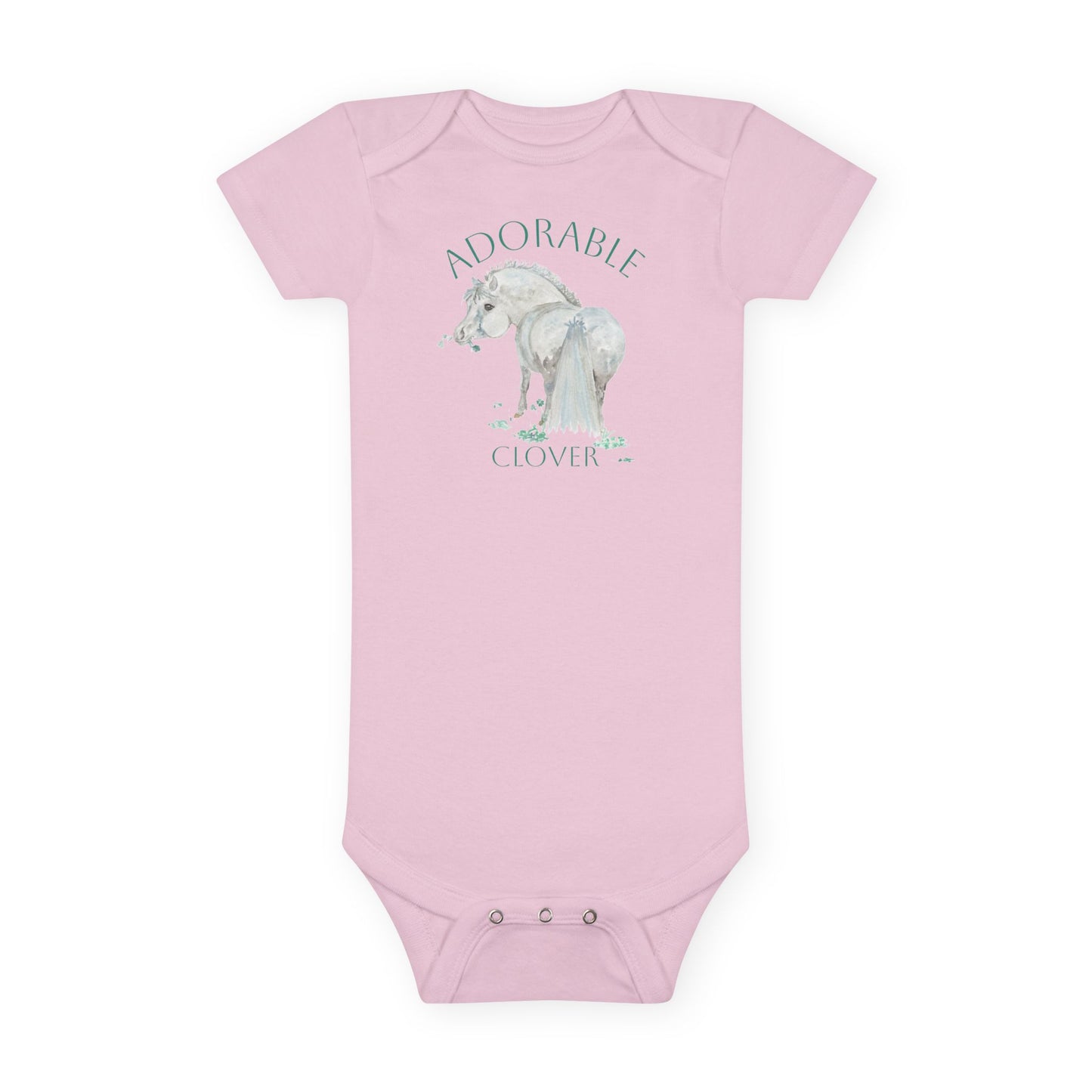 Baby Onesie with Adorable Miss Clover - Cute Pony Infant Bodysuit
