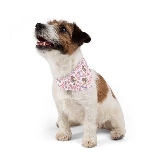 Adorable surfer print Pet Bandana Collar