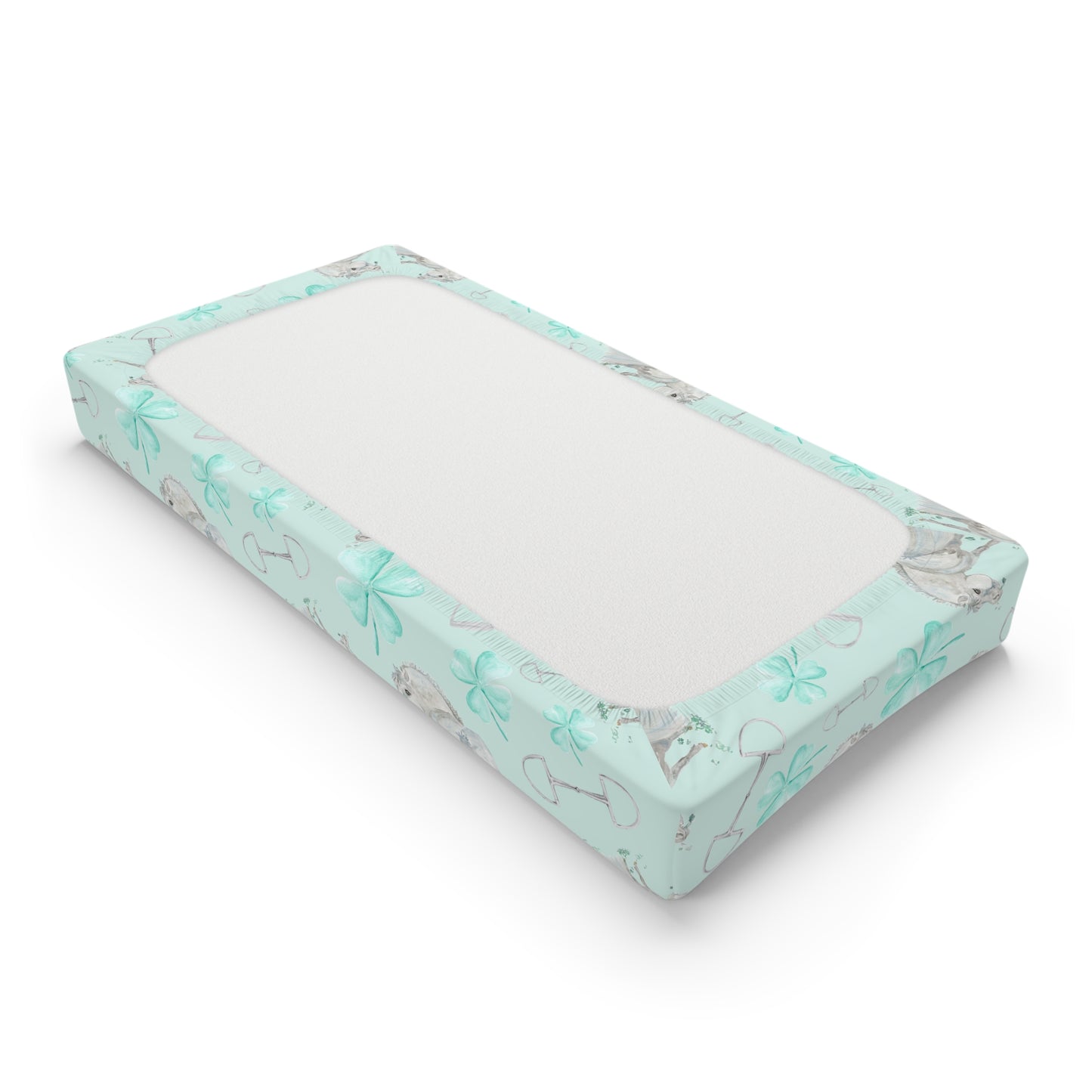 Adorable Clover Baby Changing Pad Cover — Mint CloverNursery
