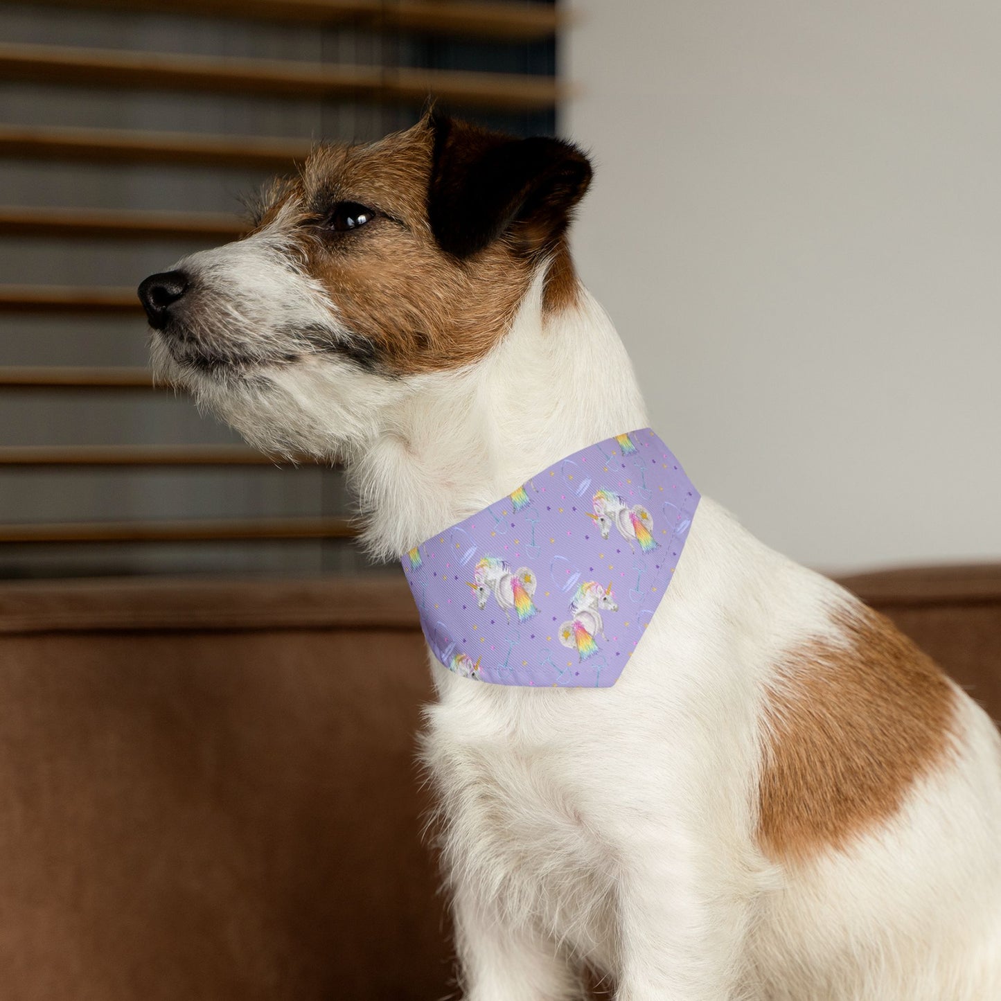 Adorable pony Unicorn print Pet Bandana Collar