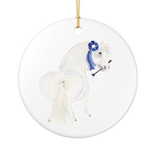 Northwinds Ceramic Ornament — Cute Black Pony Holiday Decoration