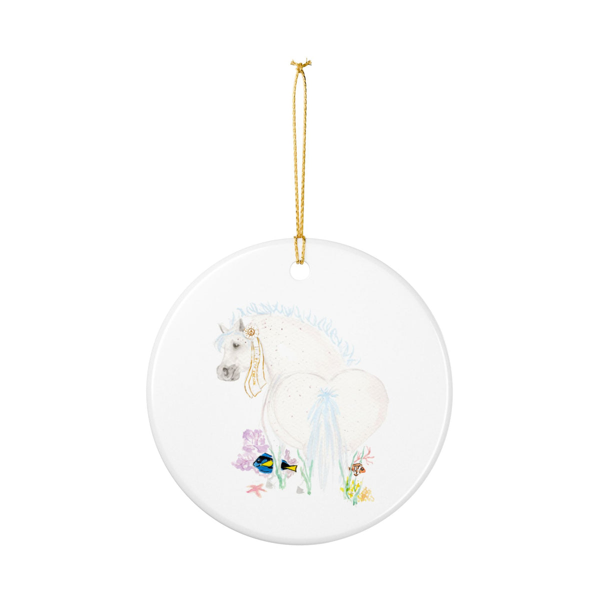 Dory Ceramic Ornament — Cute Black Pony Holiday Decoration