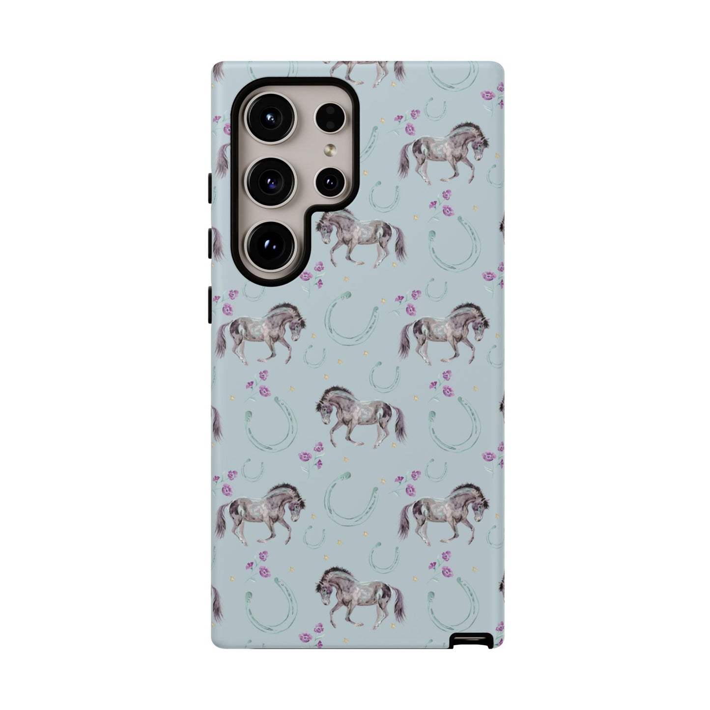 Luck Mustang Tough Phone Case - Light Blue