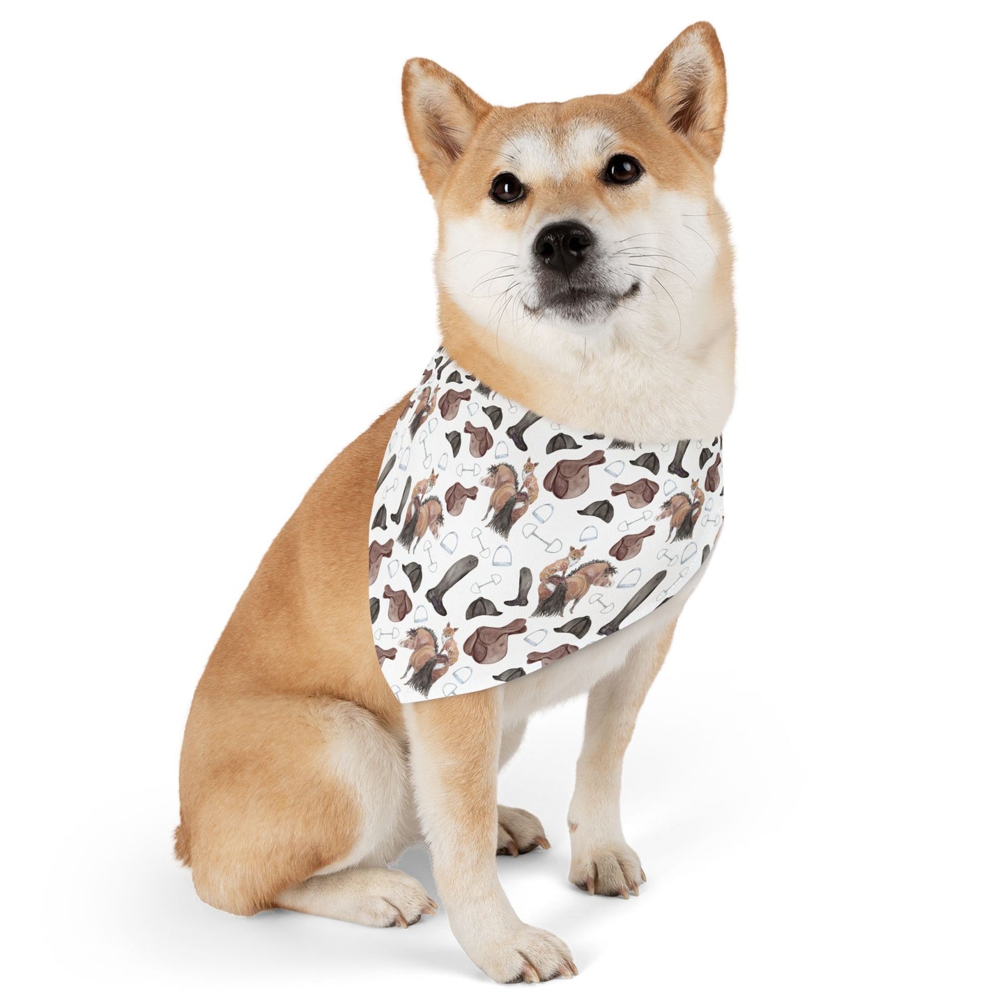 Adorable Fox and pony print Pet Bandana Collar