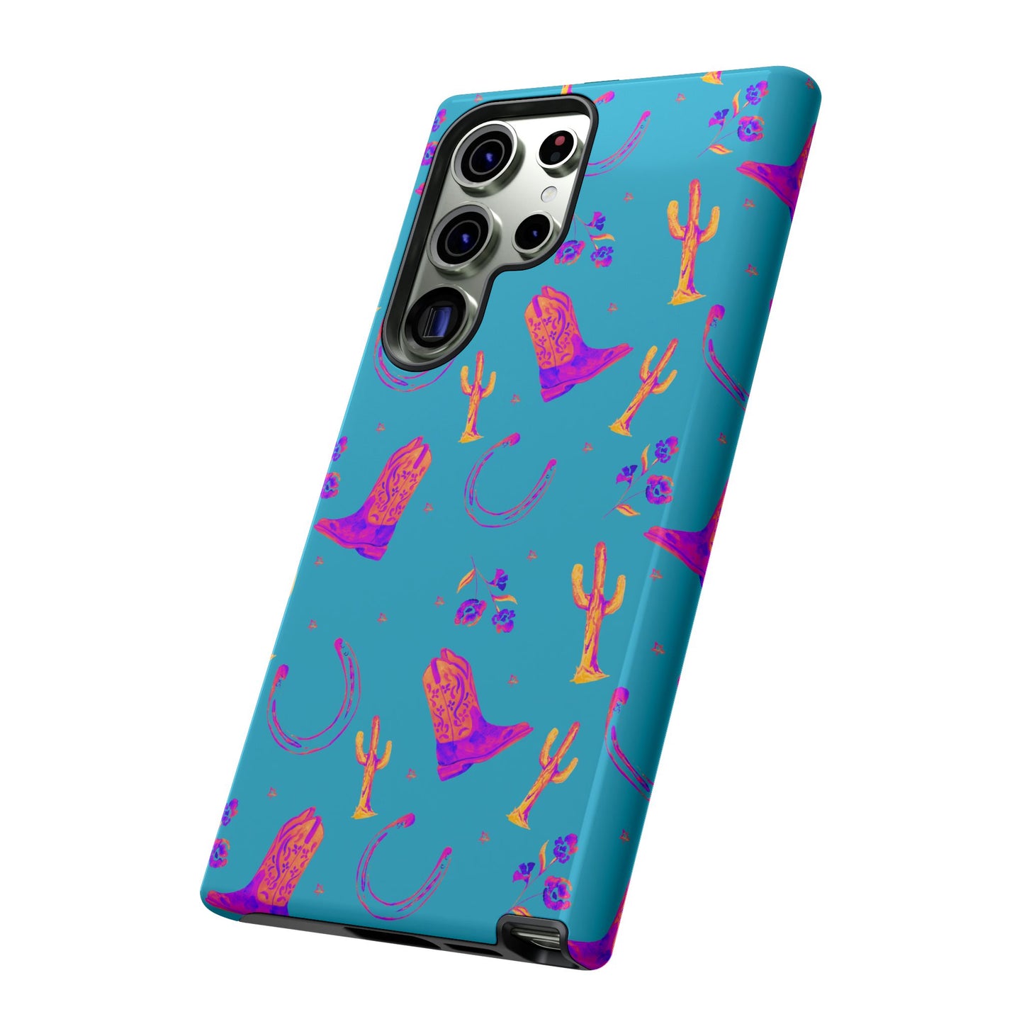 Lucky Boots in Teal Tough Phone Case