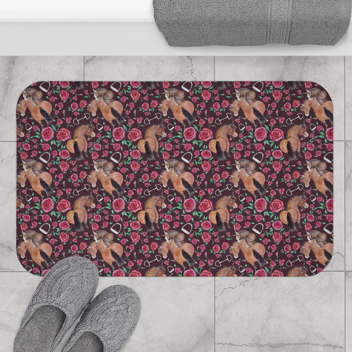 ]Adorable Ponies Rose and Rico Bath Mat