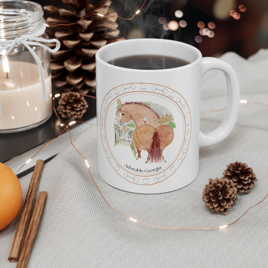 Adorable Georgia  Mug — 'She’s Got Her Peaches Picked' Ceramic Coffee Mug
