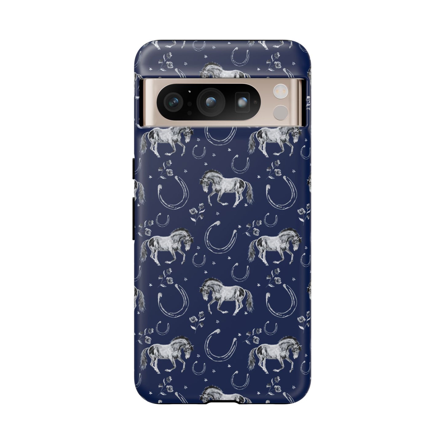 Lucky Mustang Tough Phone Case in Navy