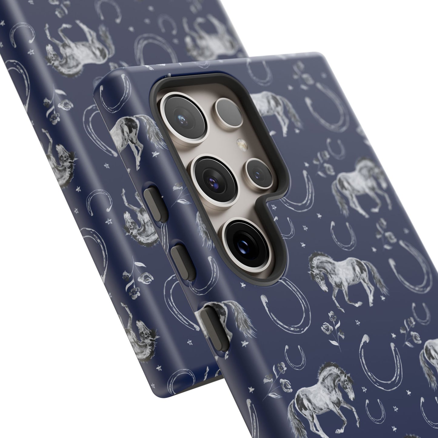 Lucky Mustang Tough Phone Case in Navy