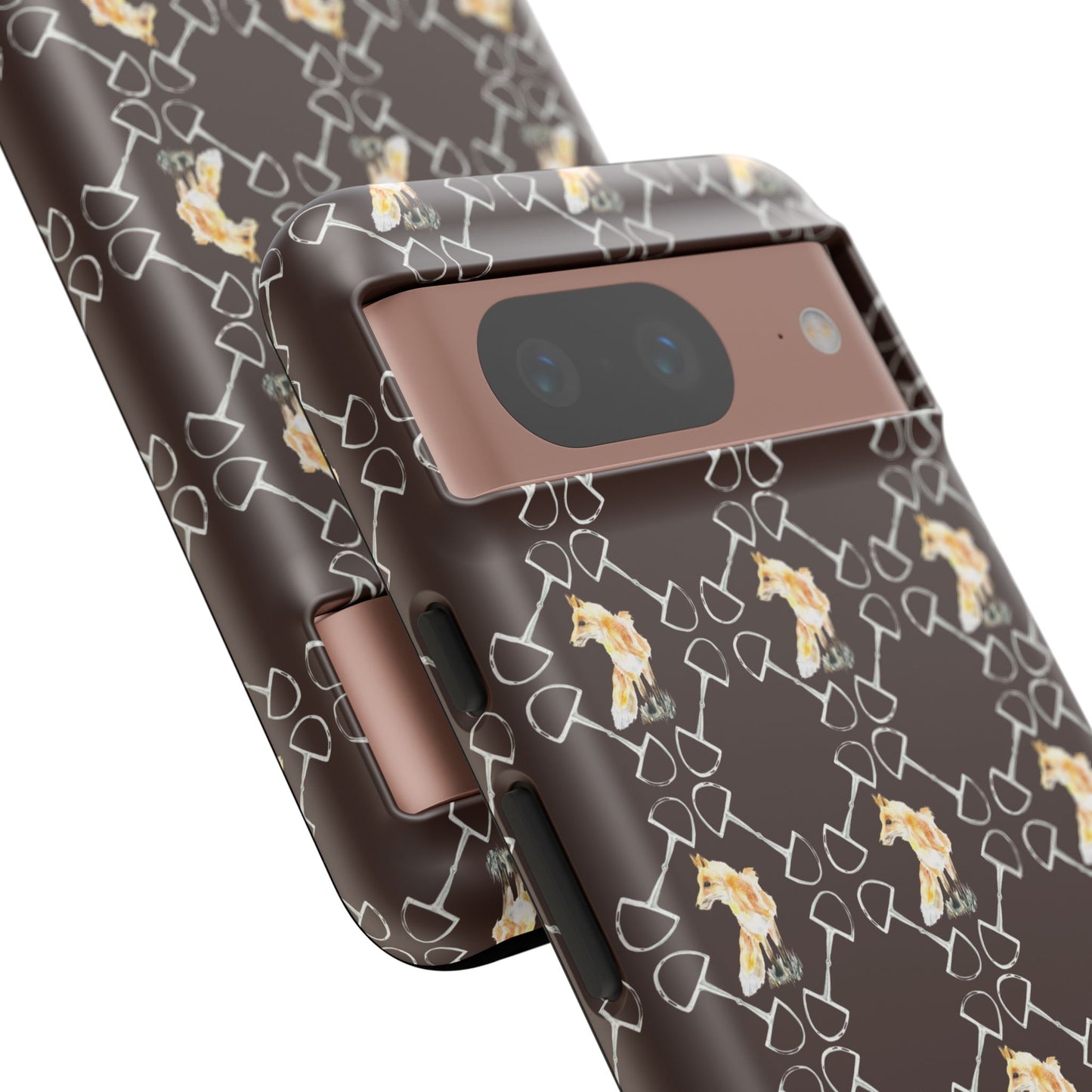 Spring Foxes and Bits in Hazelnut Tough Phone Case