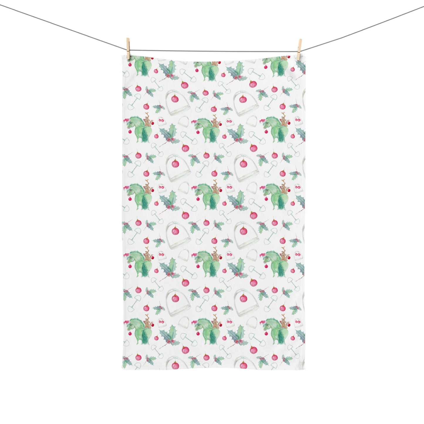 Adorable little Grinchy Pony and Friend Hand Towel