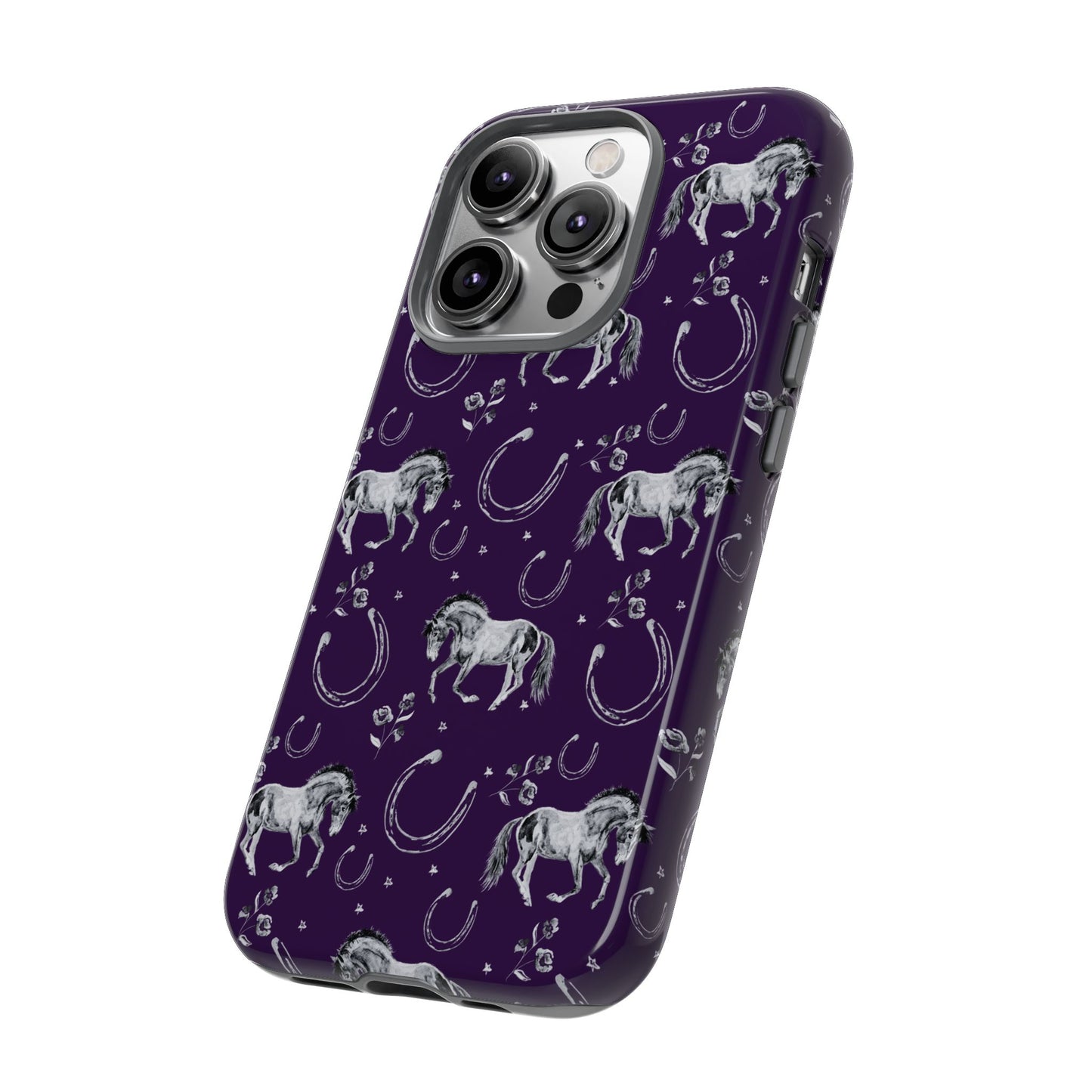 Lucky Mustang in Dark Purple Tough Phone Case