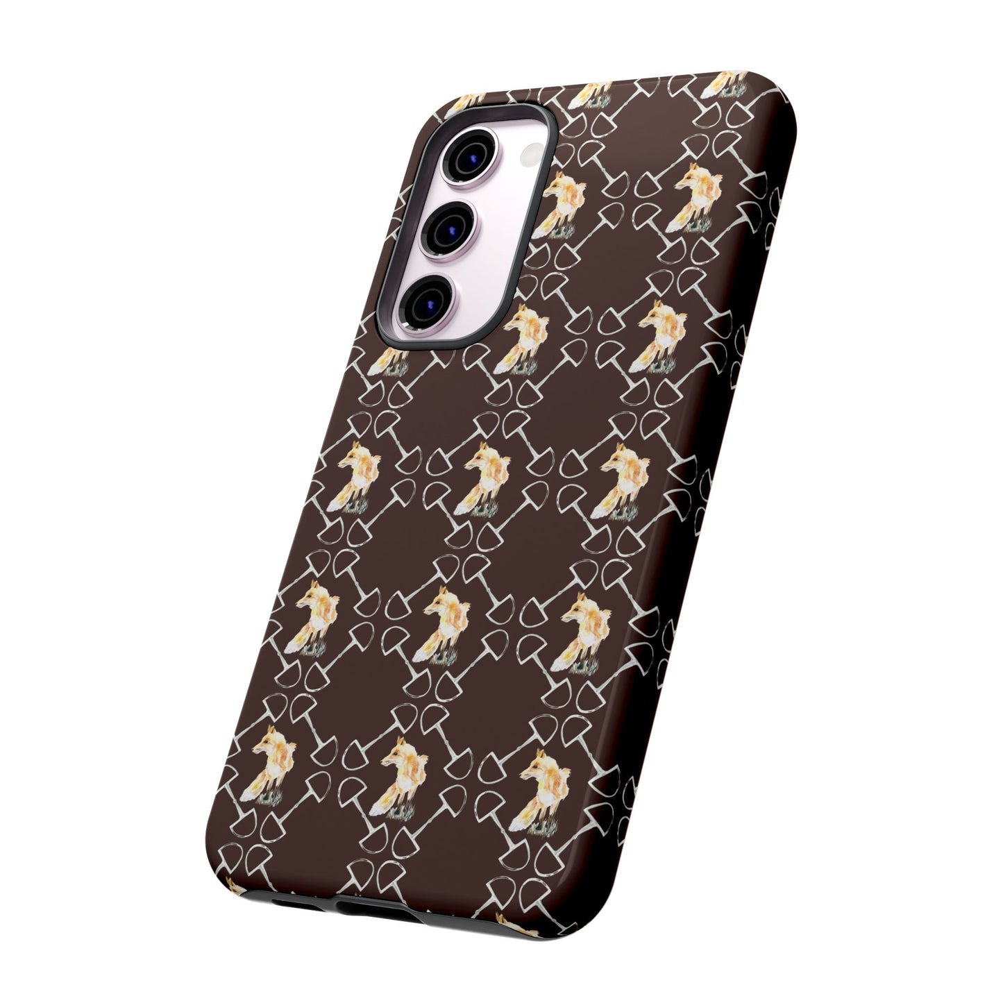 Spring Foxes and Bits in Hazelnut Tough Phone Case