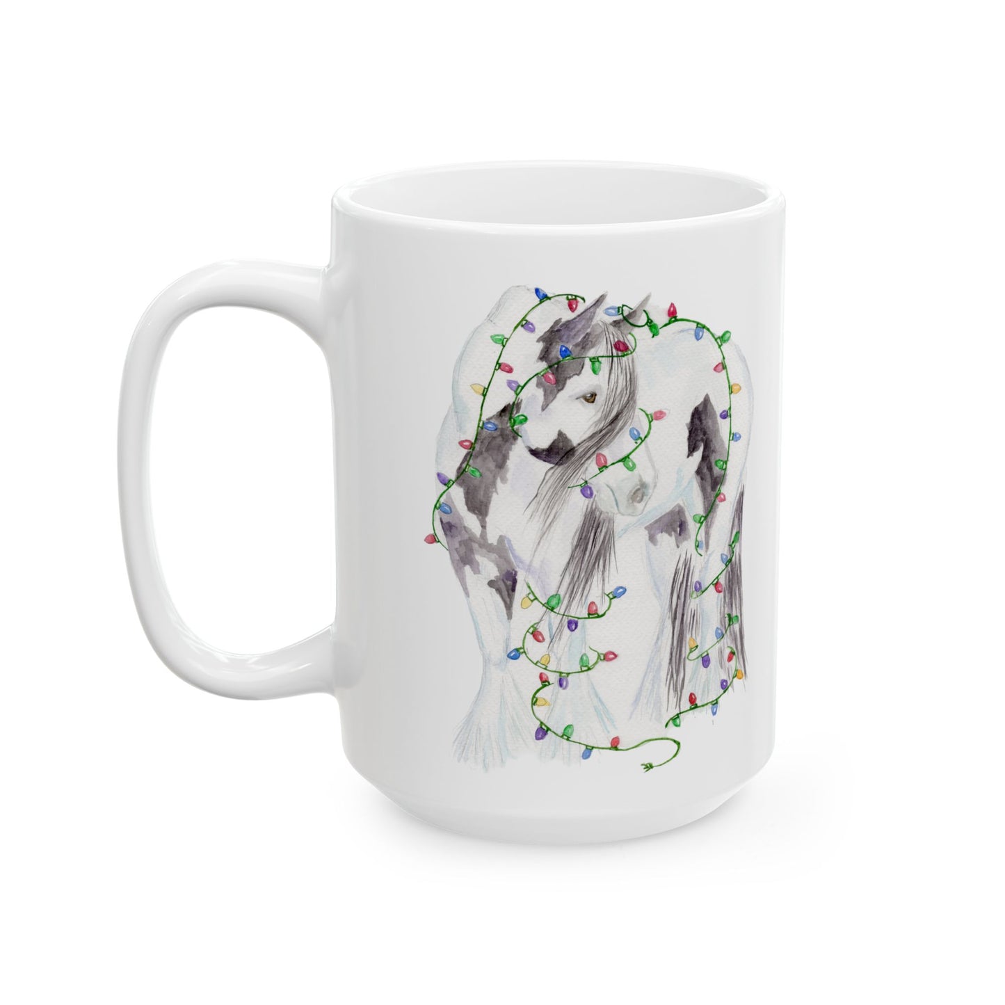 Gypsy Vanner Christmas Lights Mug