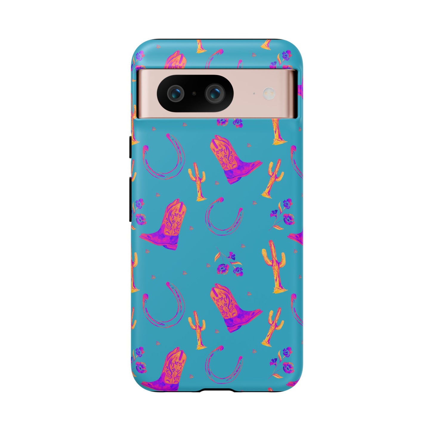 Lucky Boots in Teal Tough Phone Case