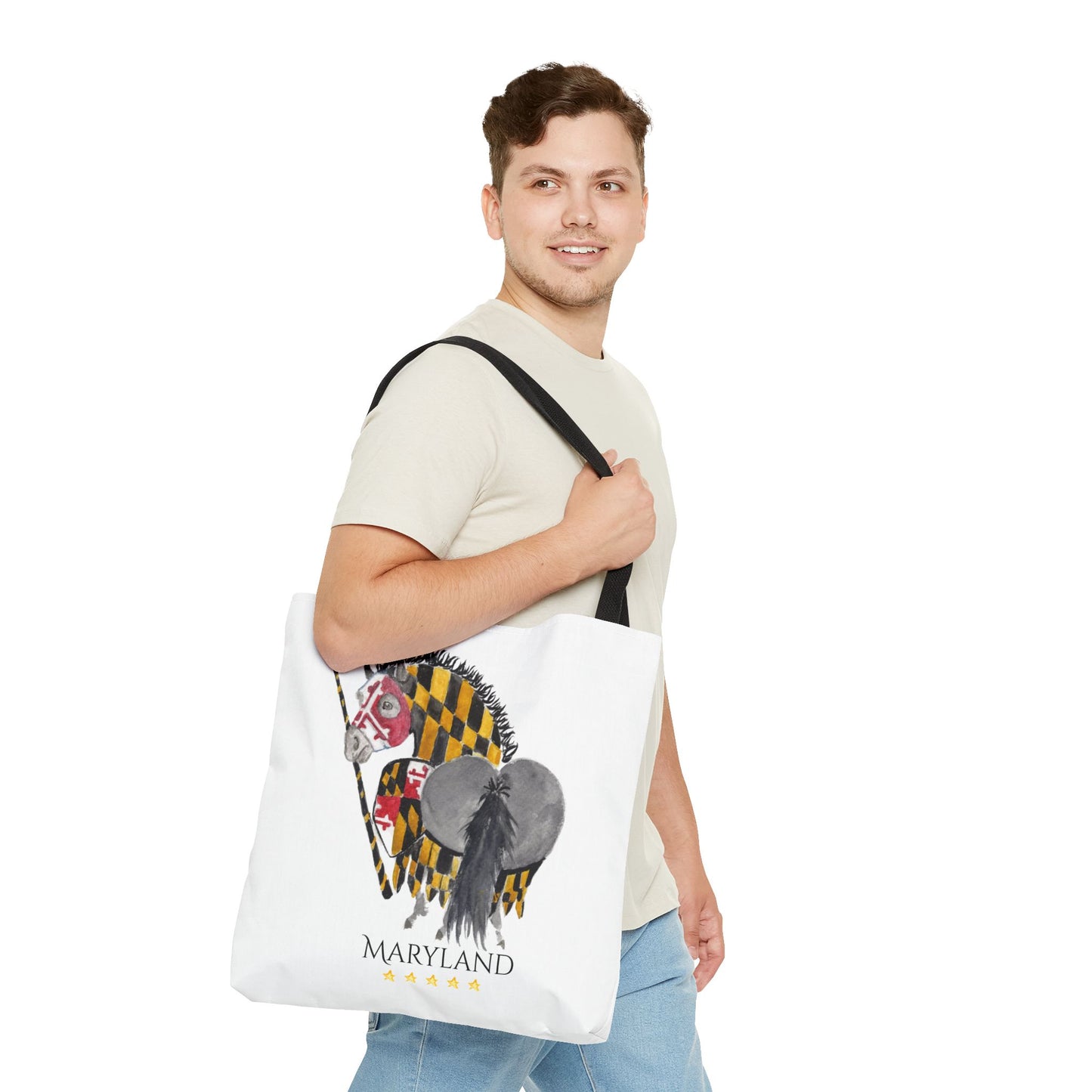 Adorable little Maryland 5 star Tote Bag - Whimsical Equestrian Design
