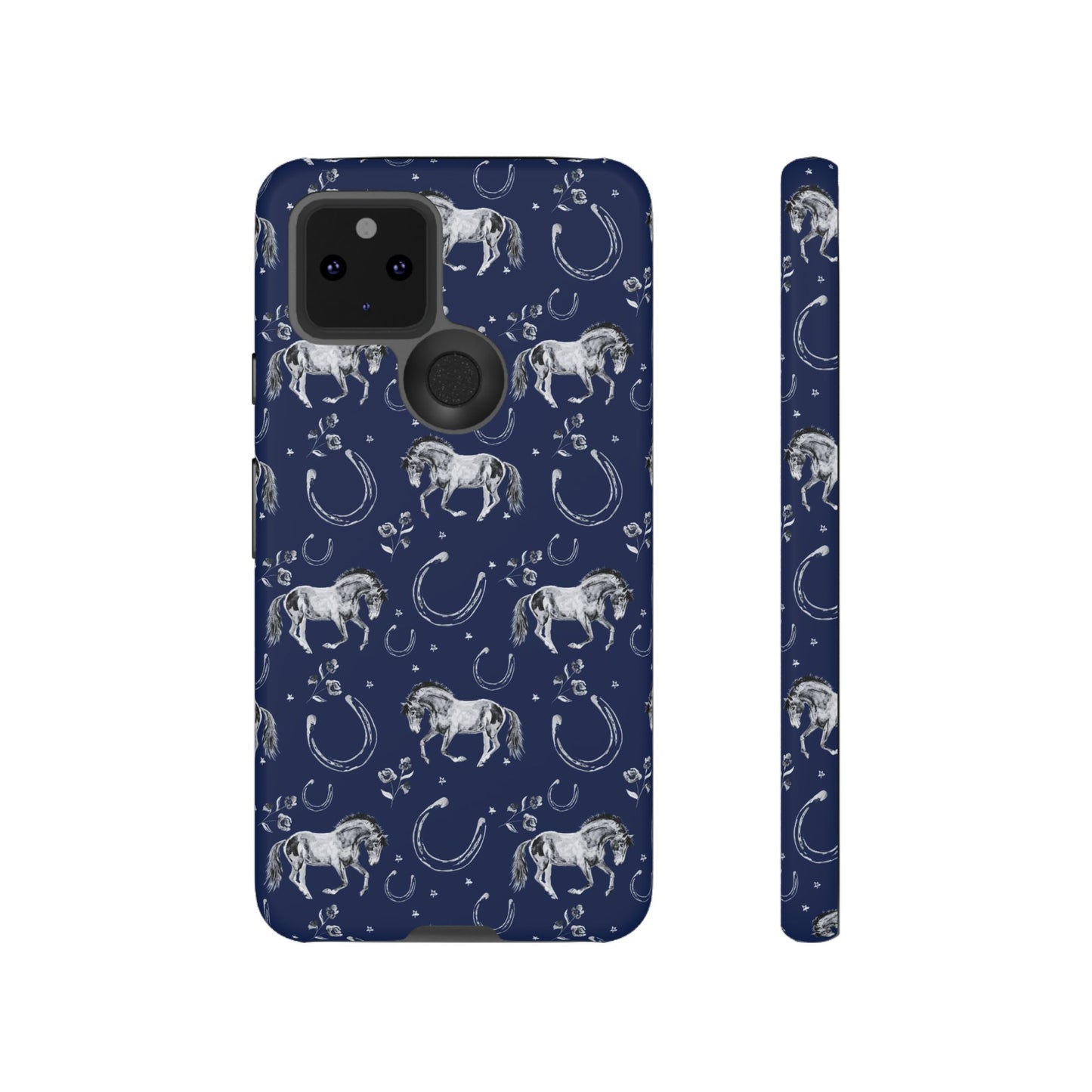 Lucky Mustang Tough Phone Case in Navy