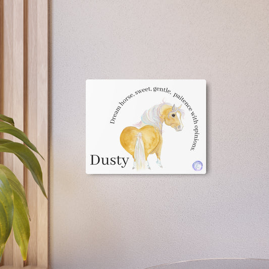 Adorable Dusty Horse Metal Art Sign –