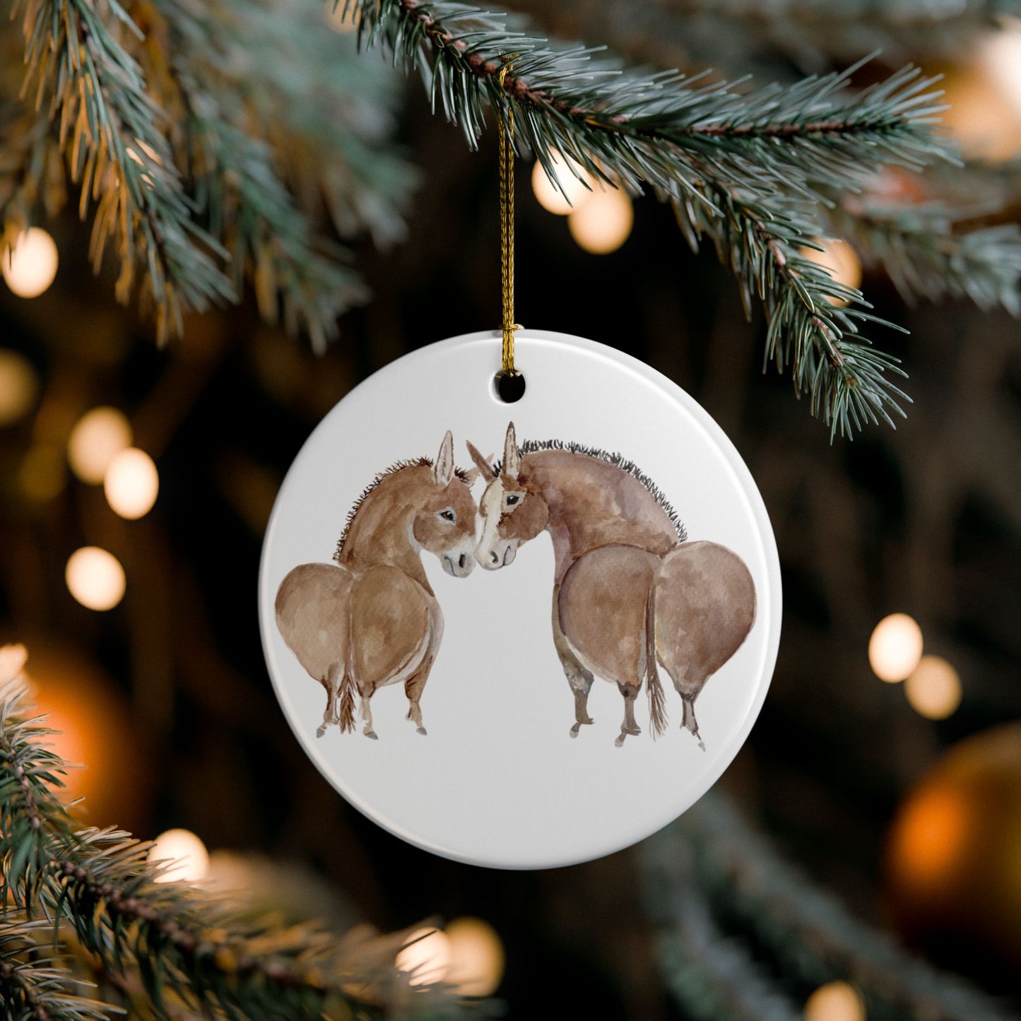 Adorable Chewy and Rico Ceramic Ornaments, Custom Holiday Decor, 2-Sided Christmas Ornament, Unique Gift, Home Decoration, Keepsake