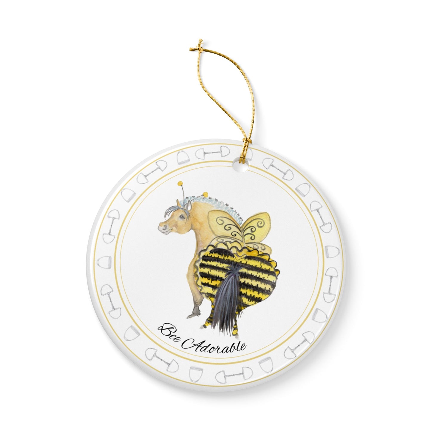 Bee Adorable Ceramic Ornaments, Custom Holiday Decor, 2-Sided Christmas Ornament, Unique Gift, Home Decoration, Keepsake
