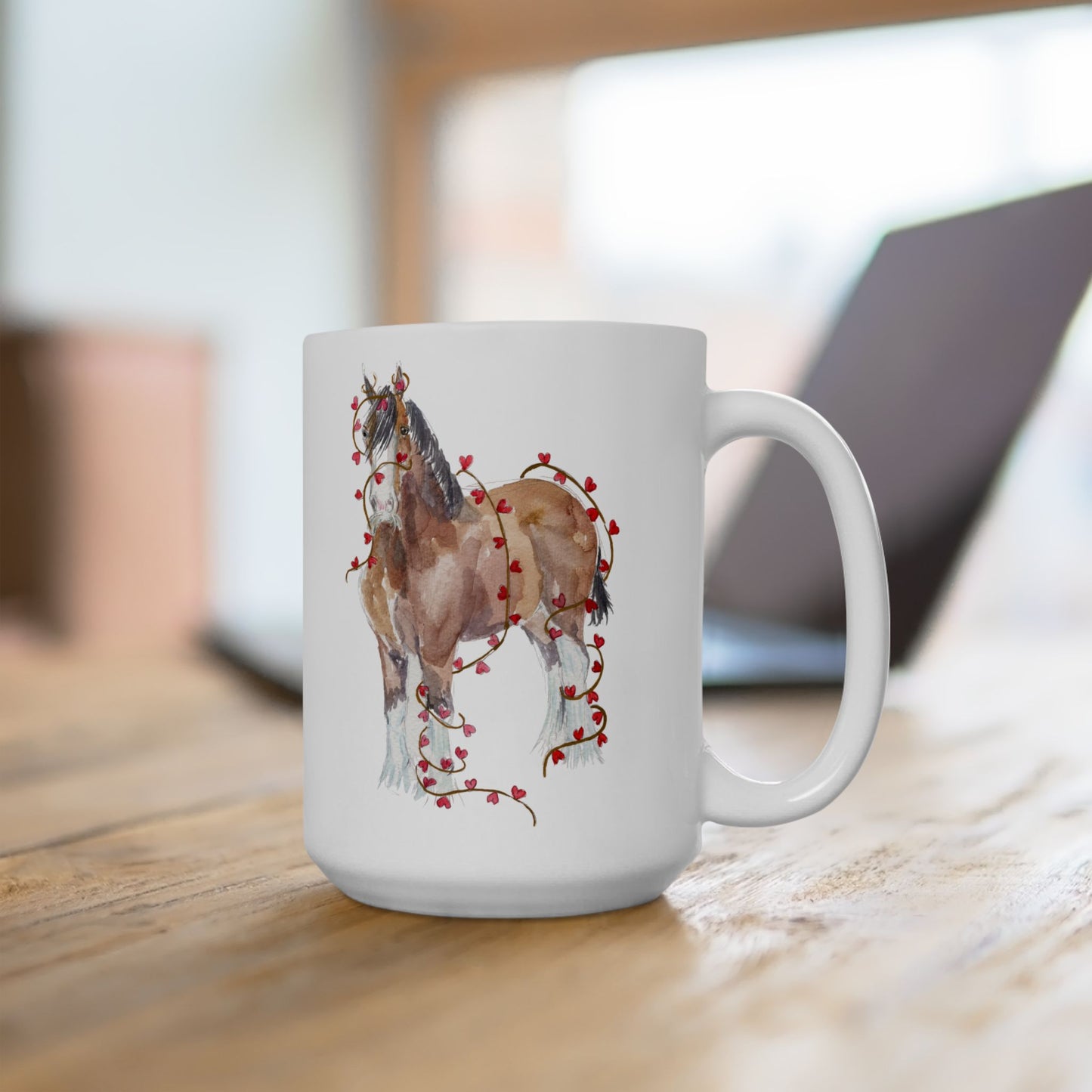 I Mustache you to be my Valentine- Clydesdale Mug