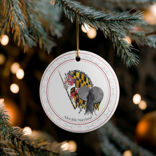 Adorable Maryland Ceramic Ornaments, Custom Holiday Decor, 2-Sided Christmas Ornament, Unique Gift, Home Decoration, Keepsake