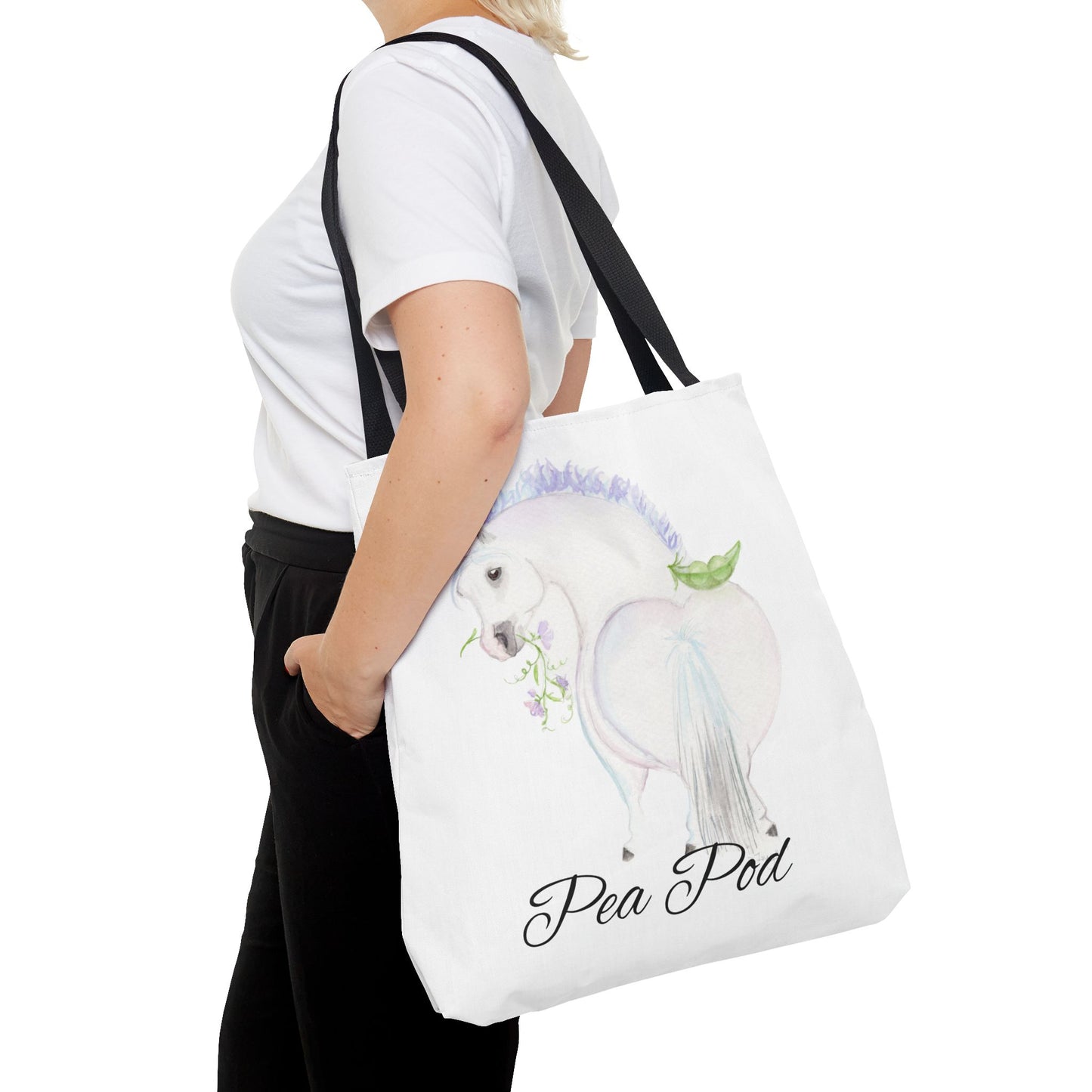 Adorable little Pea Pod Tote Bag - Whimsical Equestrian Design