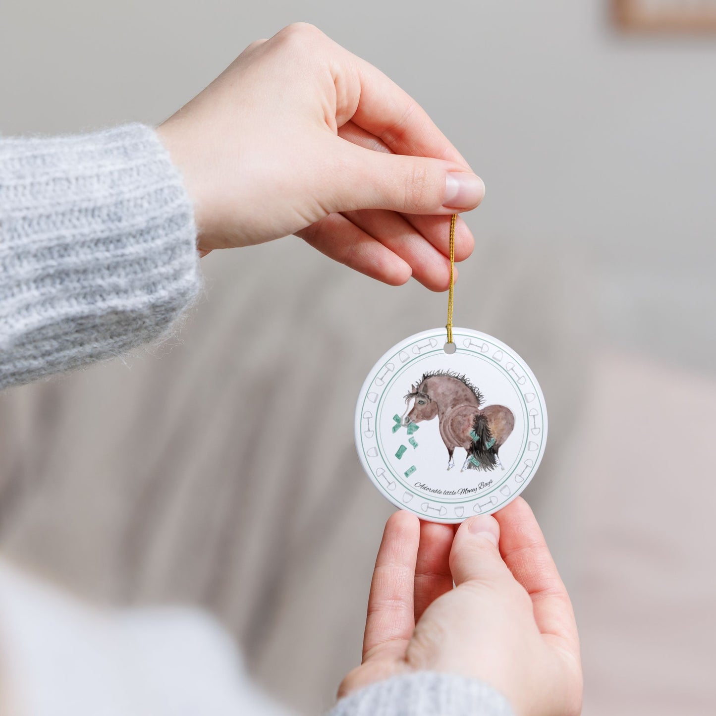 Adorable Little Money Bays Ceramic Ornaments, Custom Holiday Decor, 2-Sided Christmas Ornament, Unique Gift, Home Decoration, Keepsake