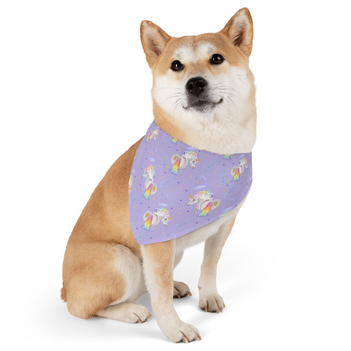 Adorable pony Unicorn print Pet Bandana Collar